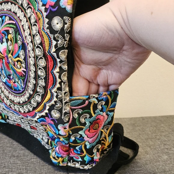 Embroidered Multicolor Backpack - Picture 6 of 6